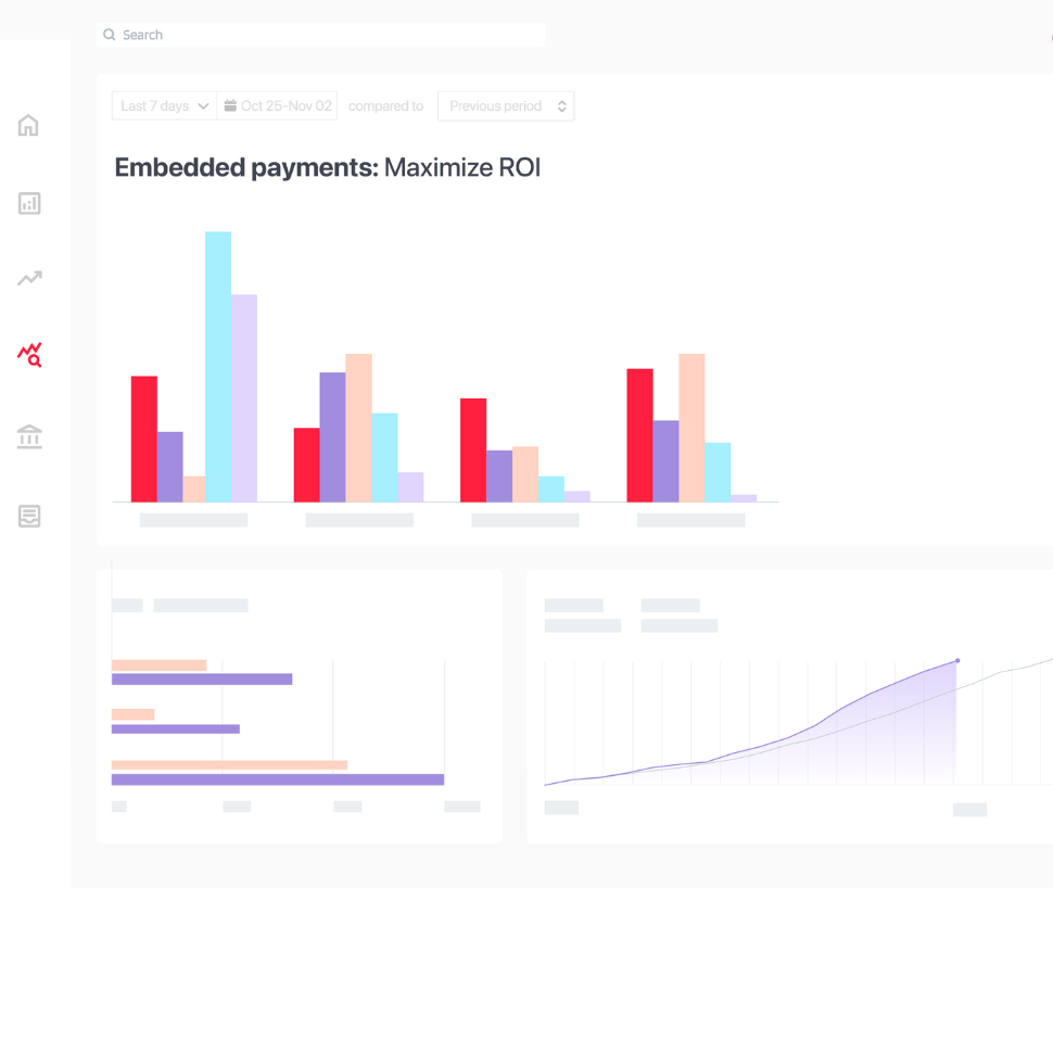 Screengrab of Embedded Payments reports