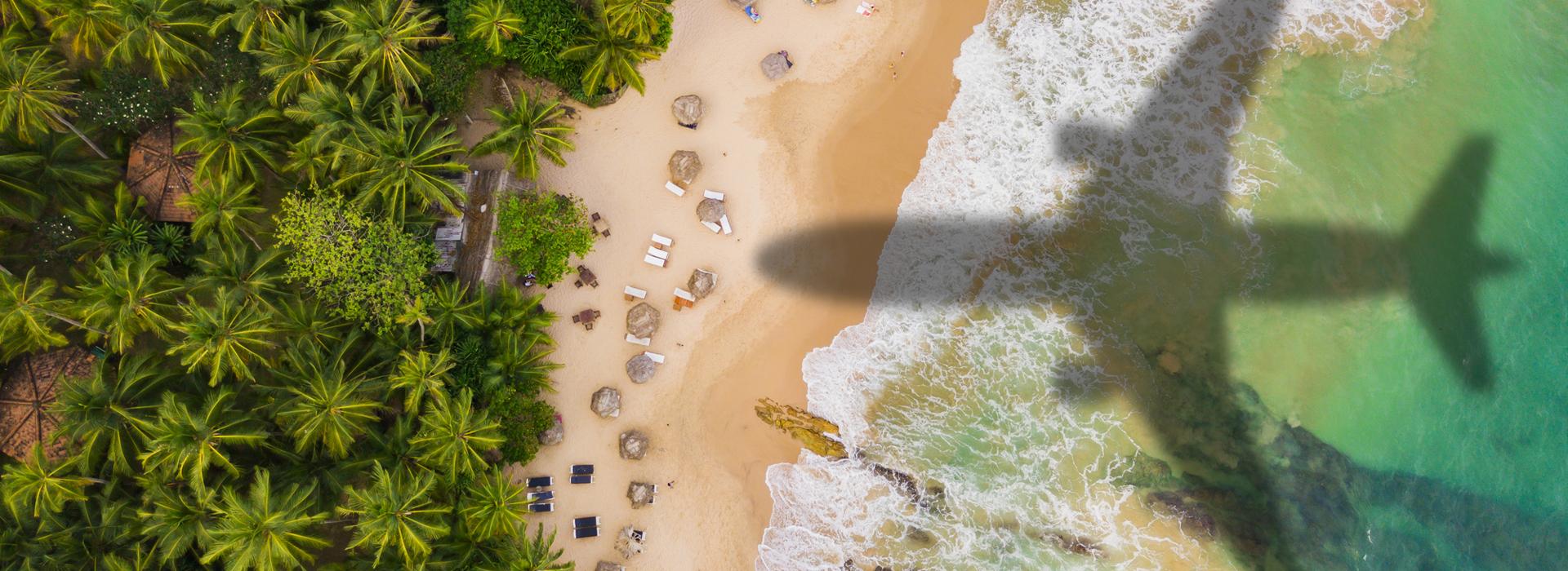 Aerial picture of beach